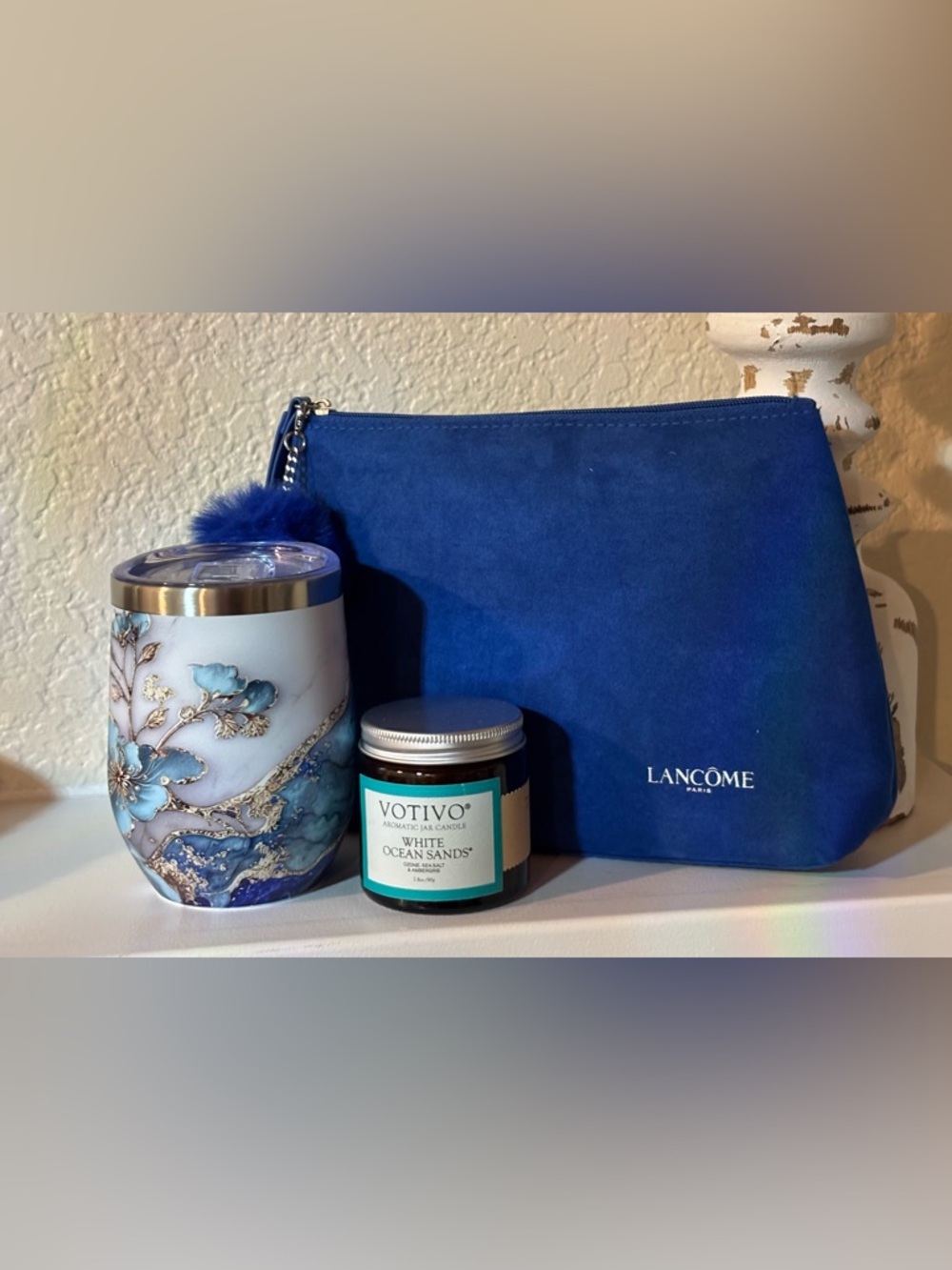 💙 Lancôme Luxe Beauty Bundle | Travel Pouch + Candle + Tumbler 💙